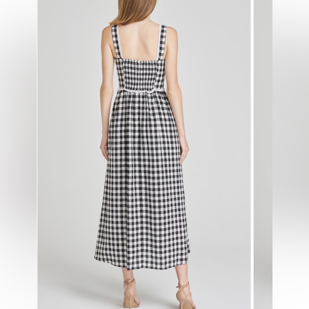 Wayf x styled by coco! Brown and White Gingham Dress - Picture 5 of 10